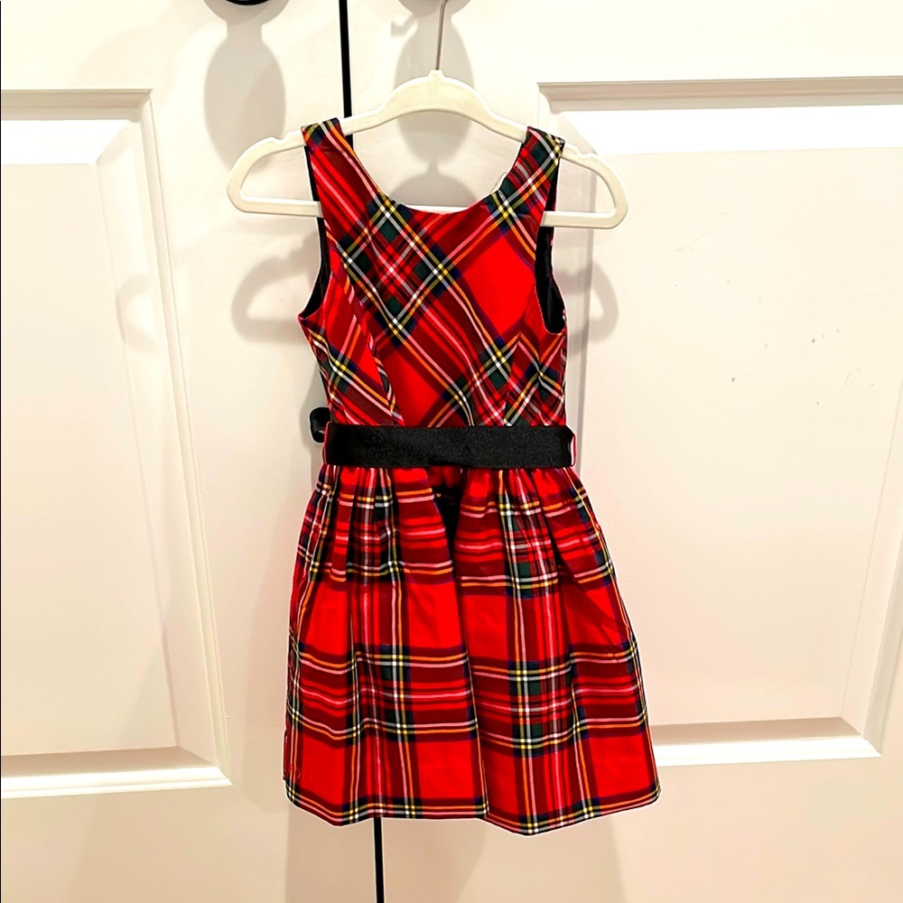Ralph Lauren Red Plaid Kids Formal Dress